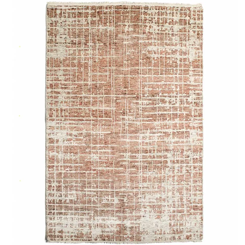 Moderner handgewebter Wohnzimmerteppich aus Wolle und Baumwolle - Neppo