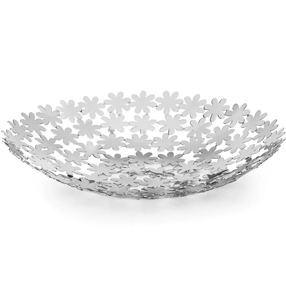 Silber Metall Runde Tasche Leere Herzstück Blumendekoration - Terraceo