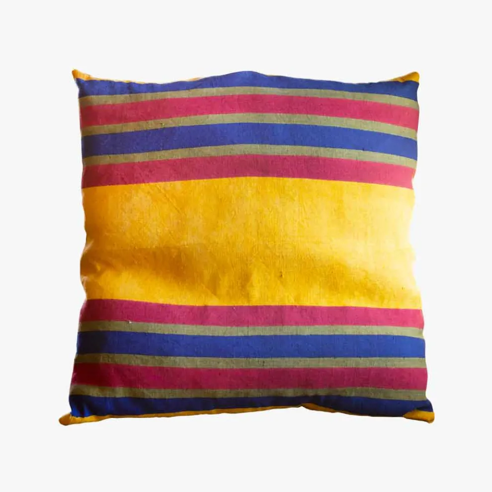 Italienisches handgefertigtes Hanfkissen Einzigartiges handgemaltes Stück - Viadurini von Marchi