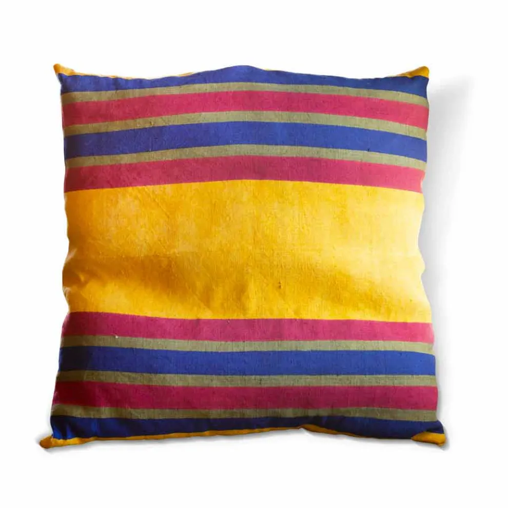 Italienisches handgefertigtes Hanfkissen Einzigartiges handgemaltes Stück - Viadurini von Marchi