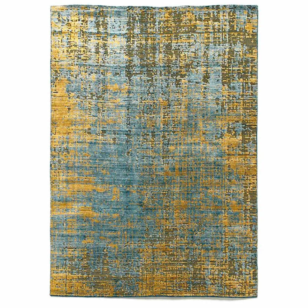 Moderner handgeknüpfter Wohnzimmerteppich aus Bambusseide und Baumwolle - Buba