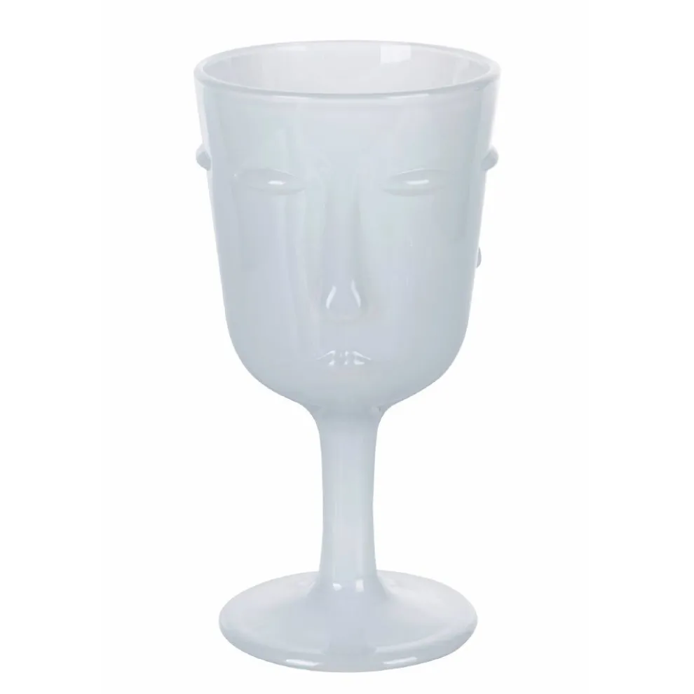 12 300 ml Glaskelche mit weißem Gesichtsdekor - Gesichtsbehandlung