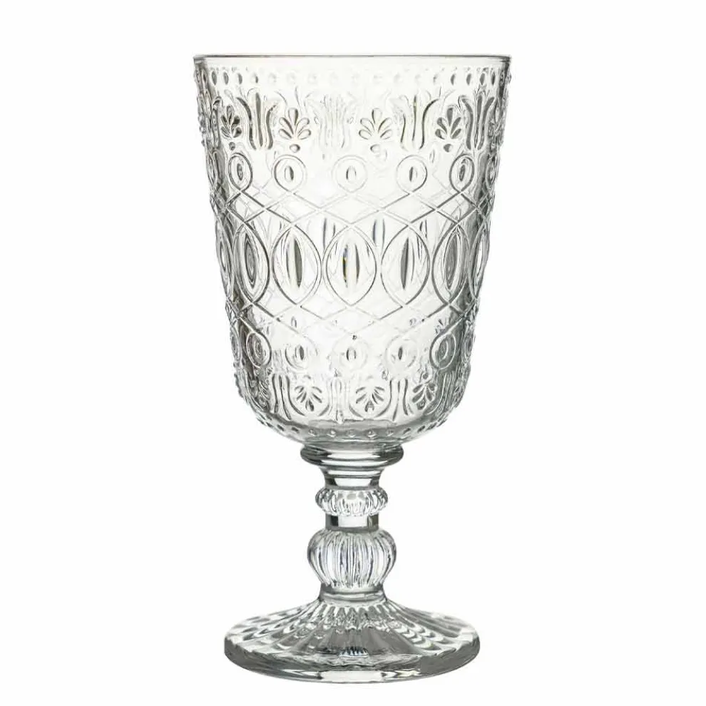 Weingläser aus transparentem dekoriertem Glas 12 Designbecher - Marokkobisch