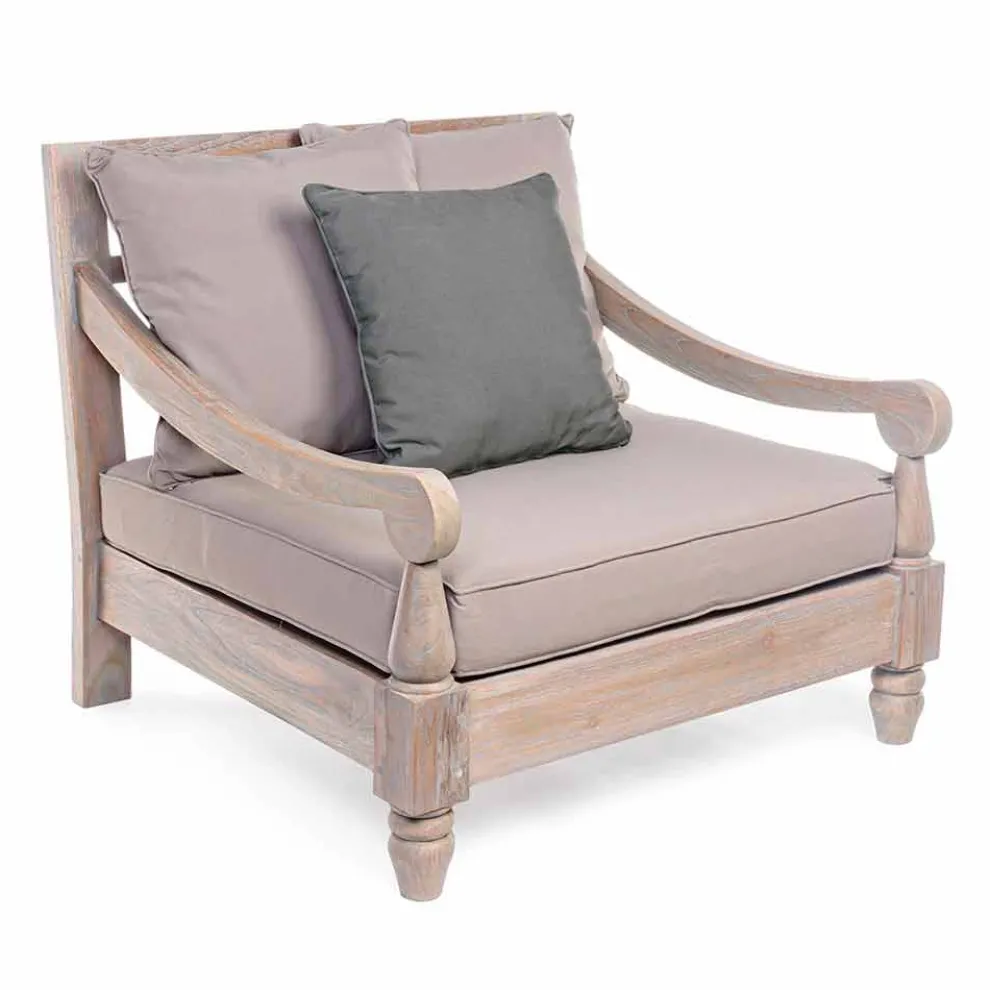 Homemotion - Nusadua rustikaler Stil Teakholz Outdoor-Sessel