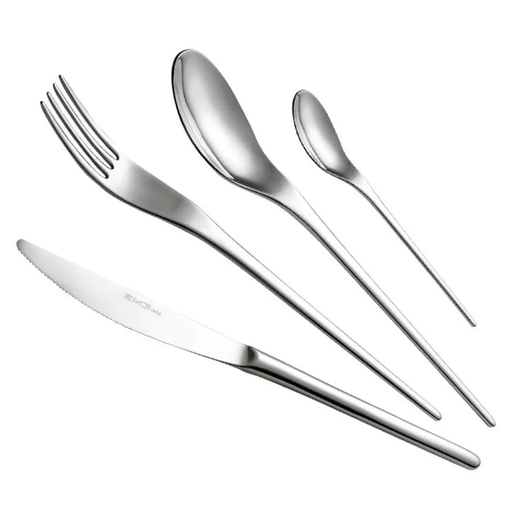 Orientalisches schlankes Design Edelstahl Besteck-Set 24-tlg. - Kimeno