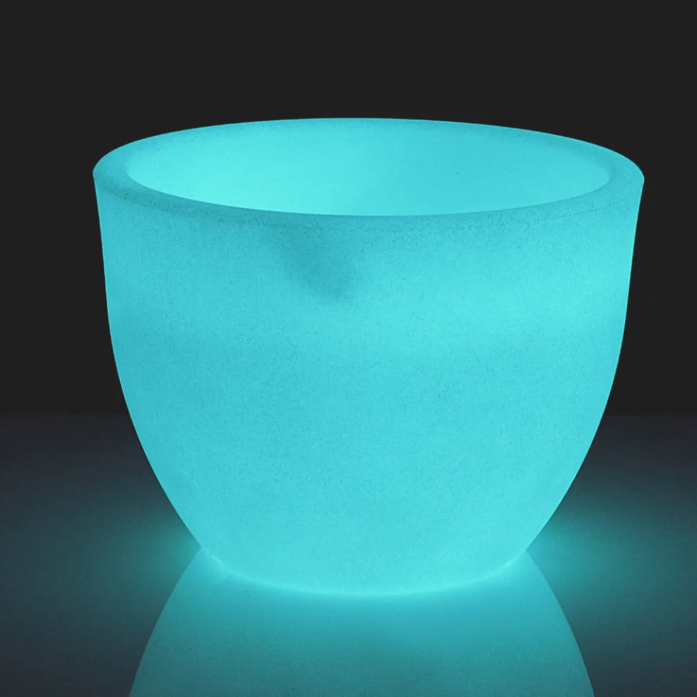 Fluoreszierende Vase für drinnen oder draußen 3 Dimensionen Made in Italy - Fluos