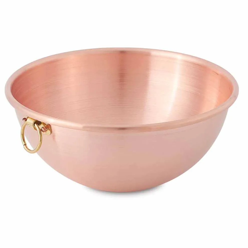 Halbkugelförmige Bastardella aus massivem Kupfer mit Ring 36 cm - Giampiero