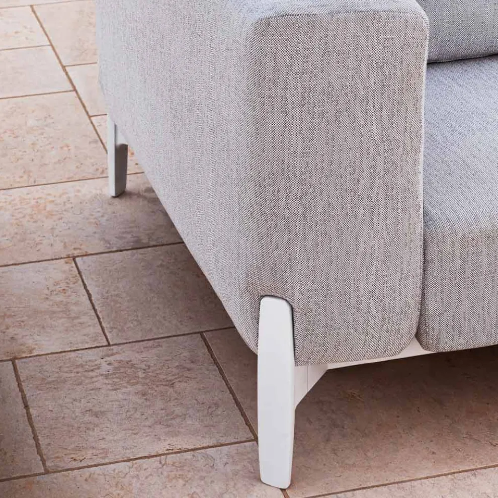 5-Sitzer Outdoor-Ecksofa in Aluminium 3 Oberflächen, Luxus - Filomena