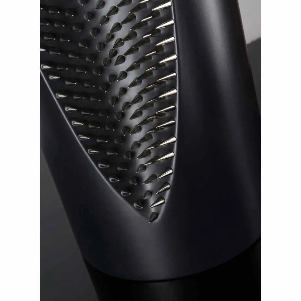 Hohe Indoor-Vase aus mattschwarzer Keramik und Stahl Made in Italy - Jesolo