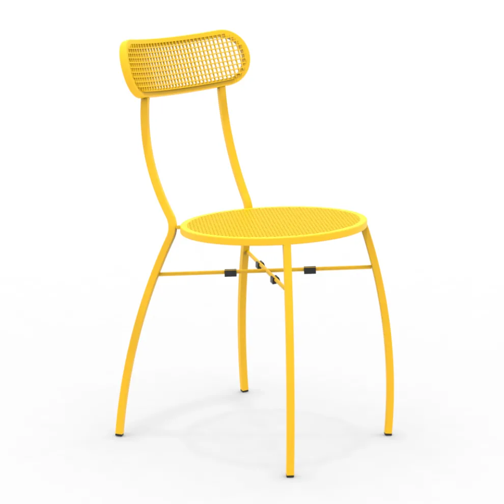 4 Gartenstühle aus Metall in verschiedenen Farben Made in Italy - Hedge