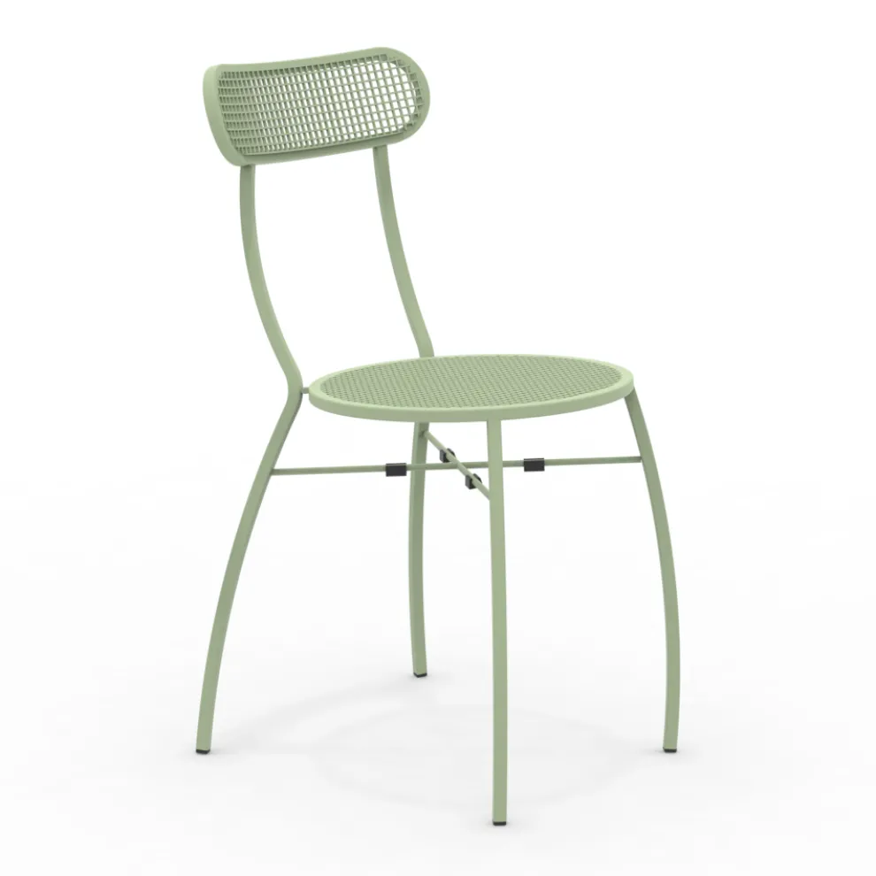 4 Gartenstühle aus Metall in verschiedenen Farben Made in Italy - Hedge