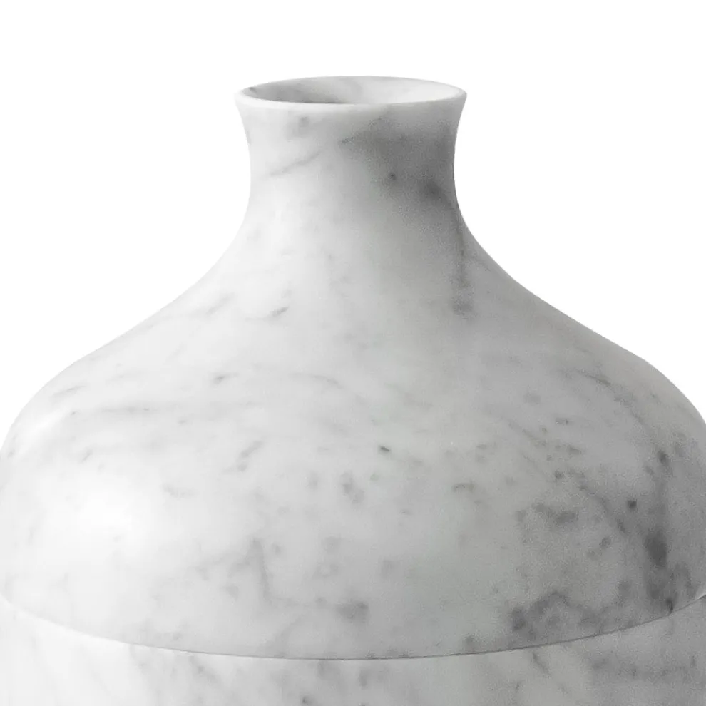 Dekorative Vase aus weißem Carrara Marmor Italienisches Luxusdesign - Calar