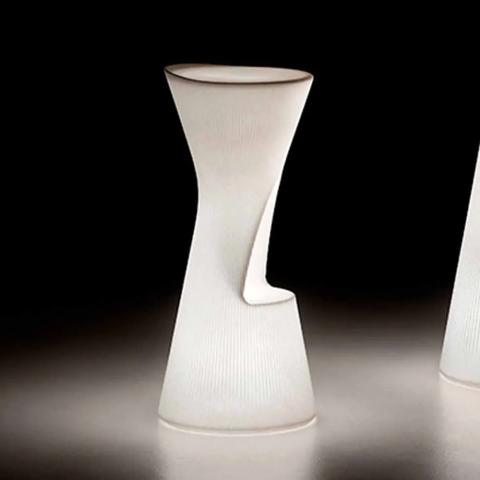 Leuchtender Außenhocker aus Polyethylen mit LED Made in Italy - Desmond