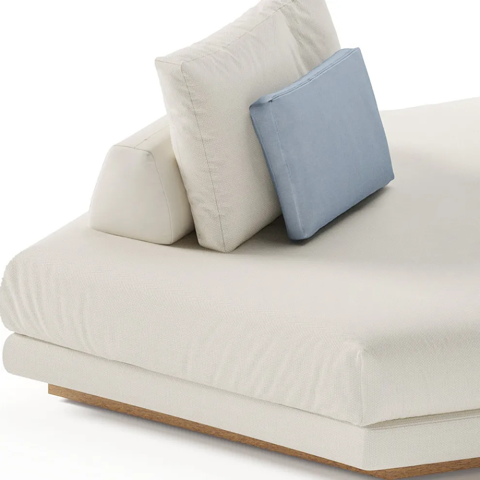 Eck-Gartenliege aus Stoff Made in Italy - Rubik