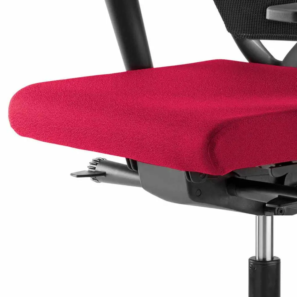 Drehbarer ergonomischer Design-Bürostuhl mit Armlehnen und Rollen - Meliva