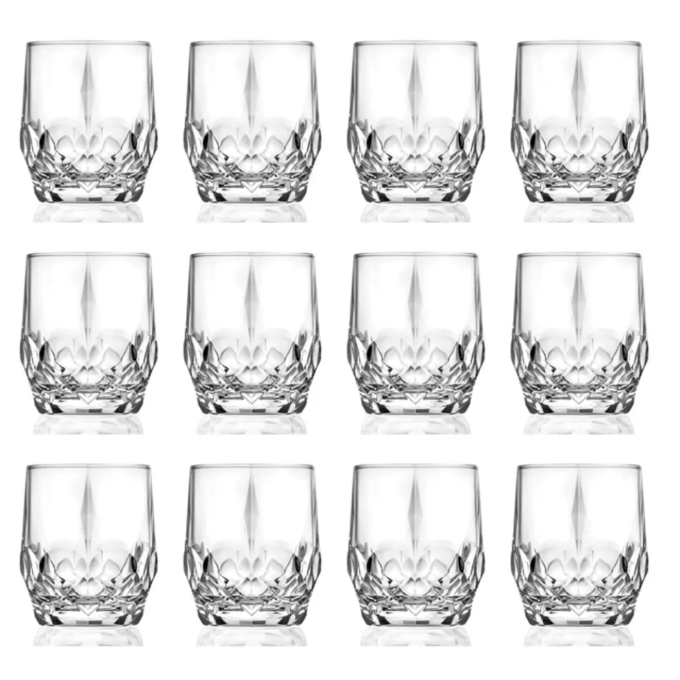 12 Stück Ökologisches Kristall Whiskyglas Service - Bromeo