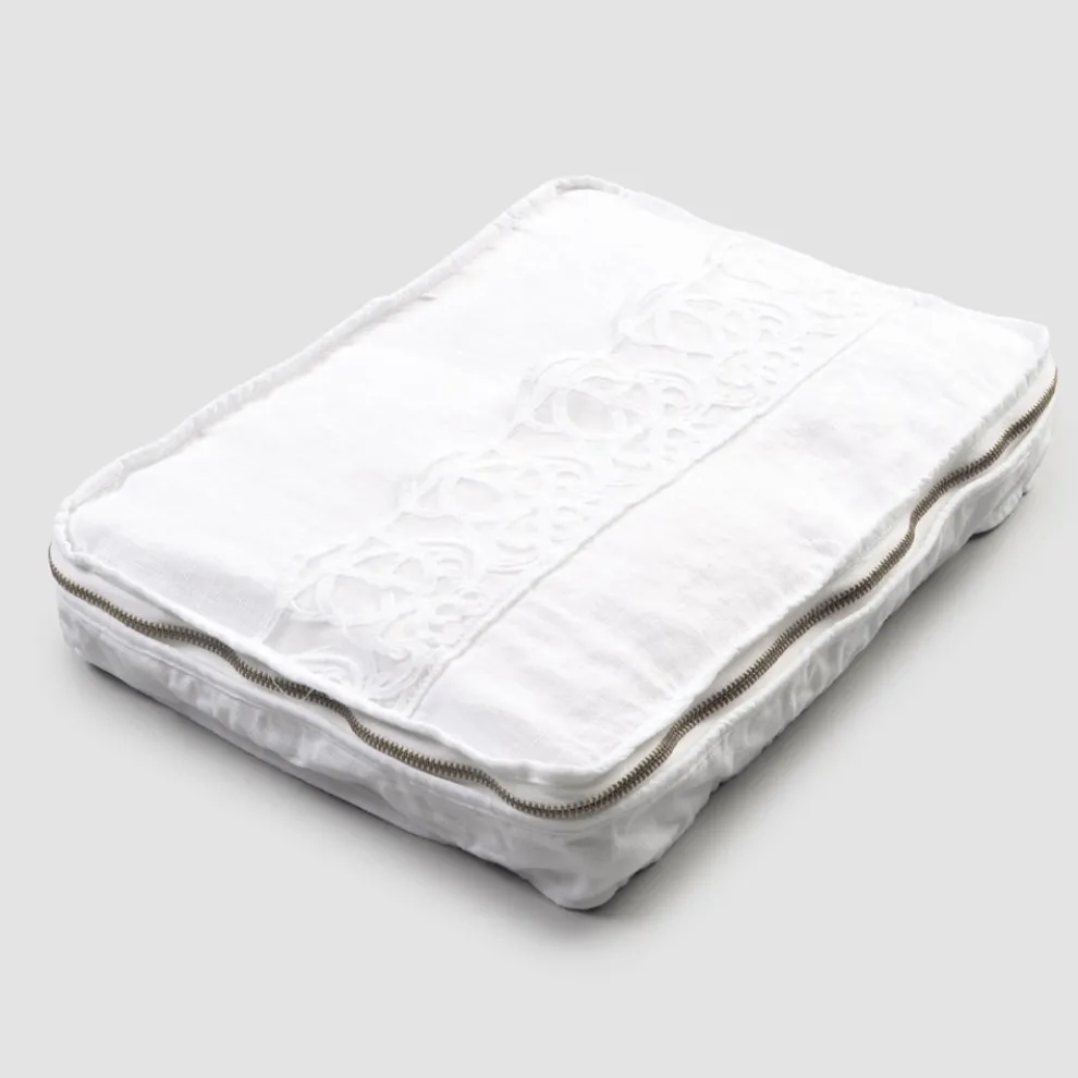 Große Reisehose aus Leinen mit italienischer Luxus-Synergie-Spitze - Randall