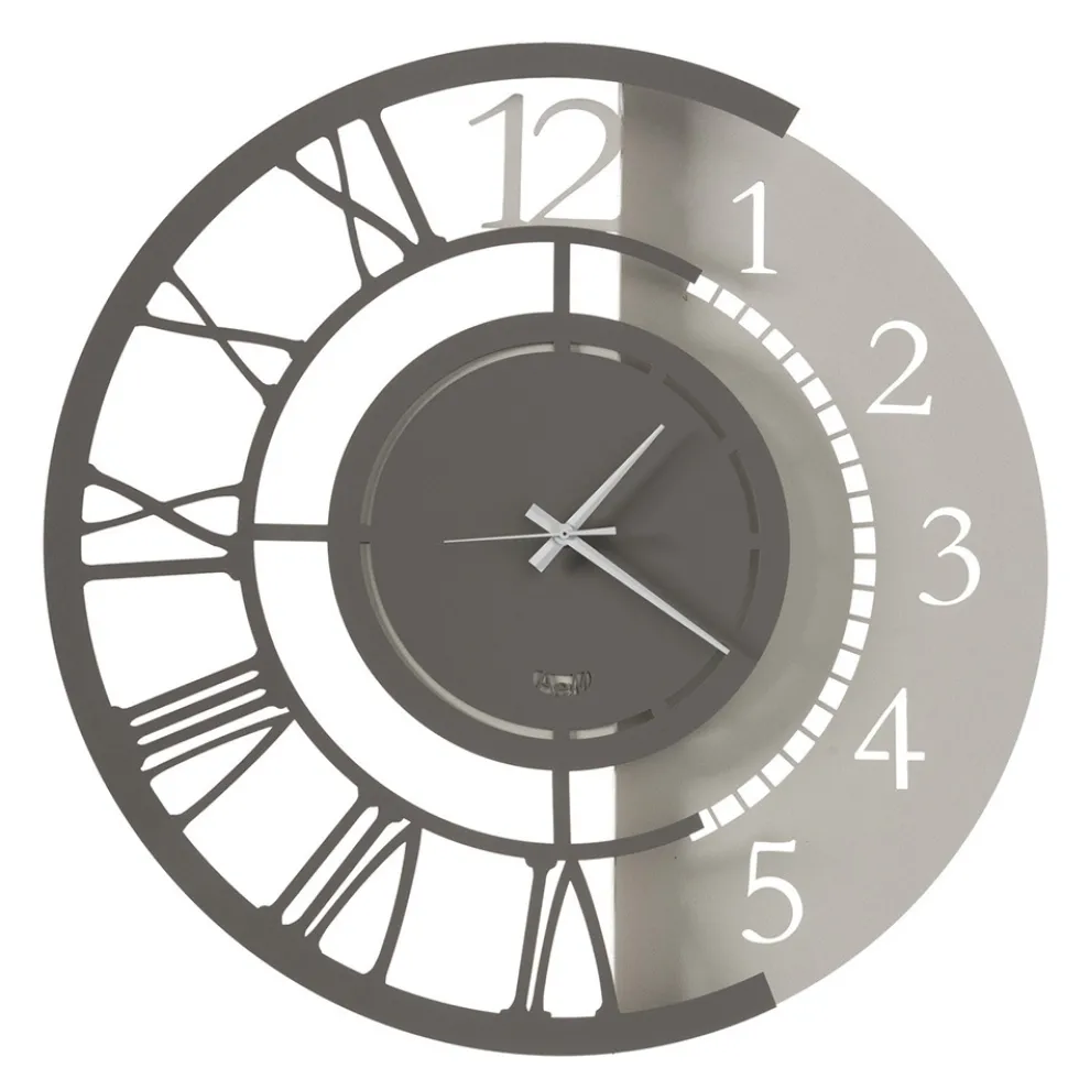 Modernes rundes Design Wanduhr aus Eisen mit doppelter Nummerierung - Kassio