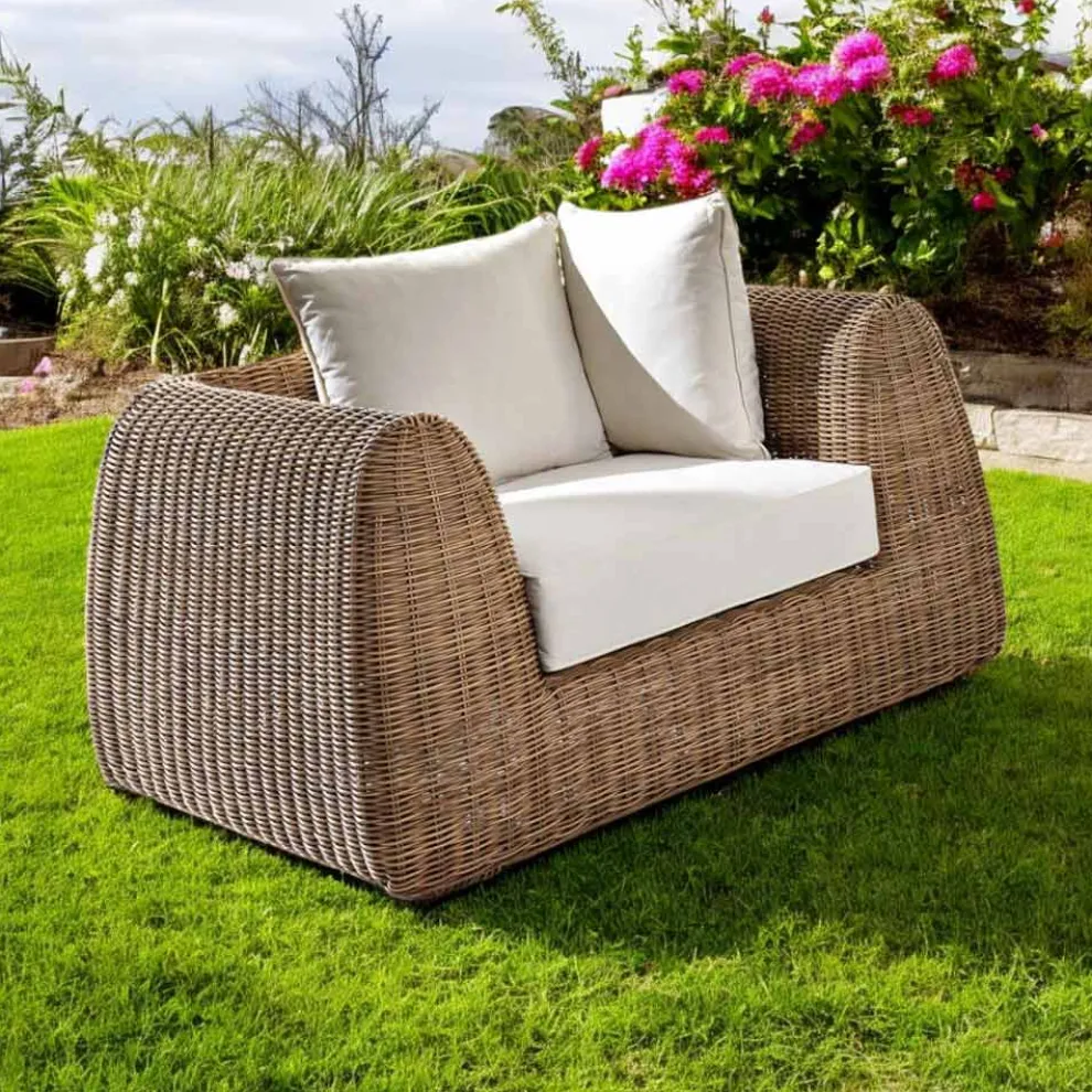 Outdoor-Sessel aus geflochtenem Polyrattan - Charlie