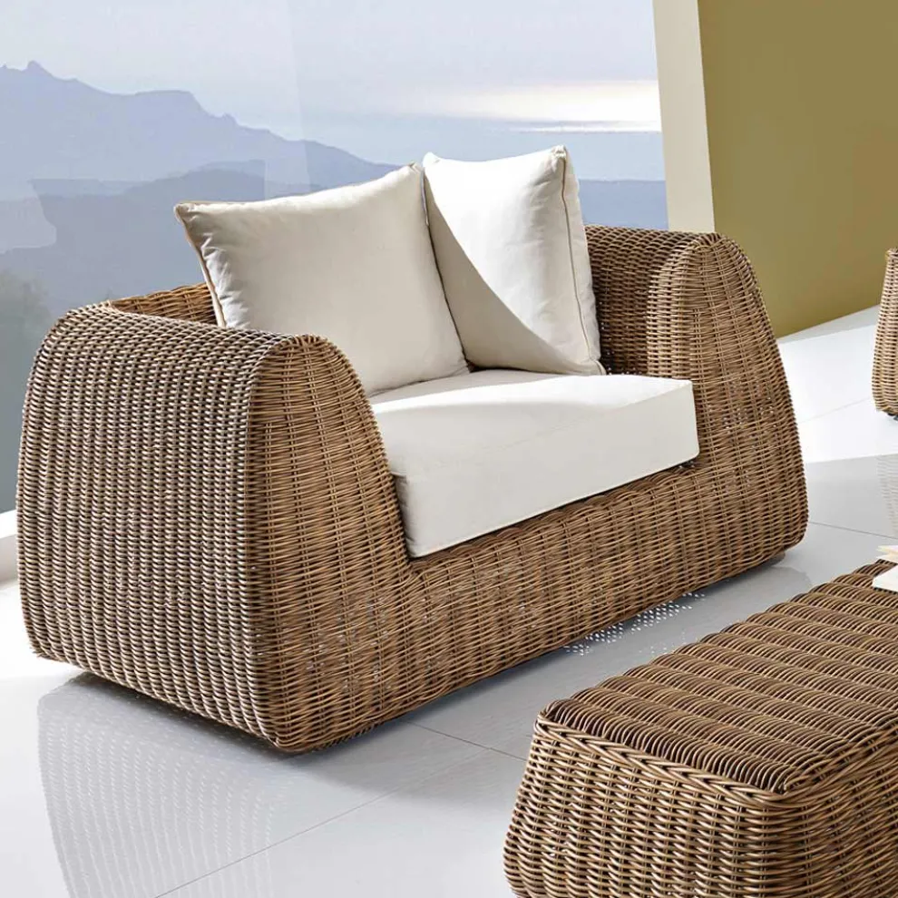 Outdoor-Sessel aus geflochtenem Polyrattan - Charlie
