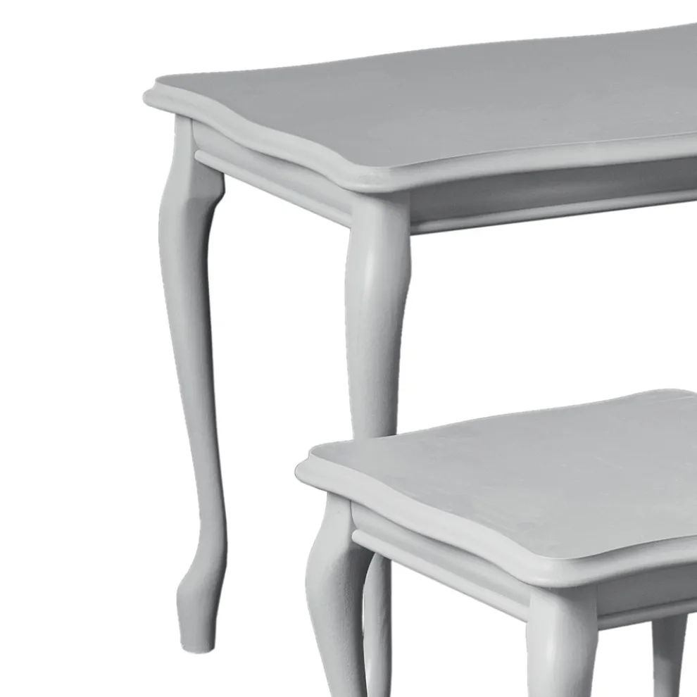 Zusammensetzung aus 3 Couchtischen unterschiedlicher Größe, hergestellt in Italien – Mummu