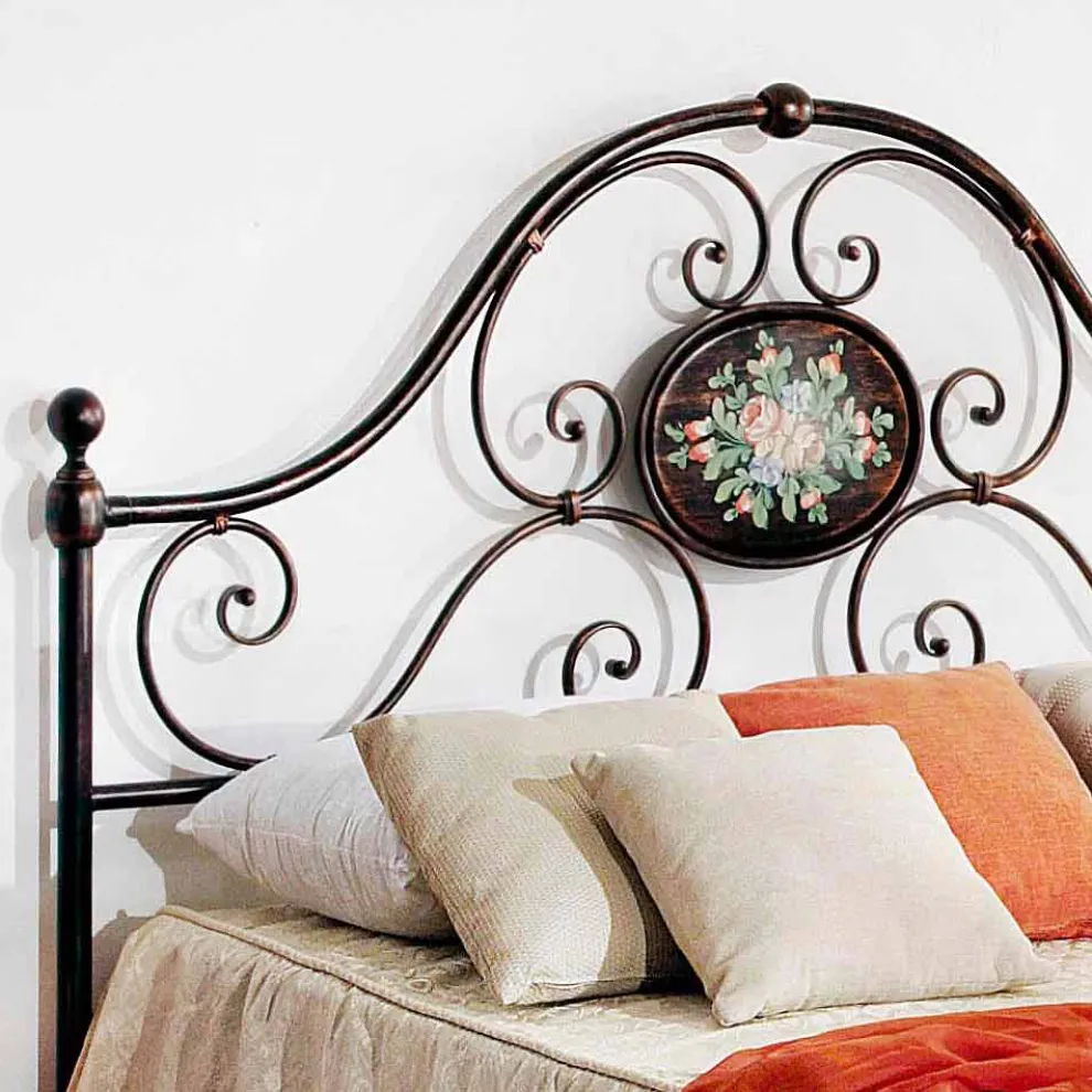 Schmiedeeisen Doppelbett modernes Design 160x190cm handgefertigt Alexa