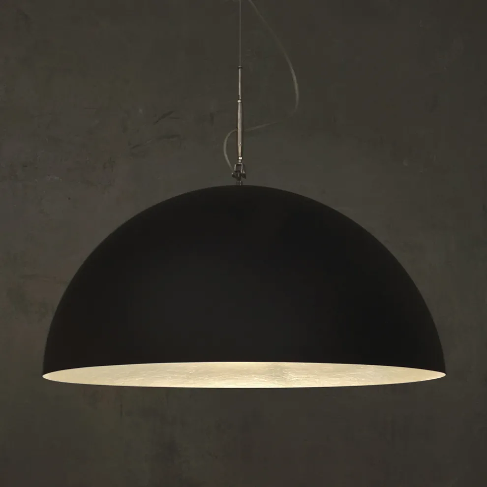 Zweifarbiger Kronleuchter aus Laprene und Nebulite - Mezza Luna von In-es.artdesign