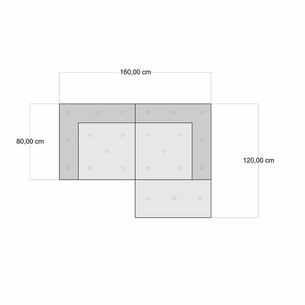 Zweisitzer-Sofa, bezogen mit Ethno-Design. Farbiger Stoff - Faser