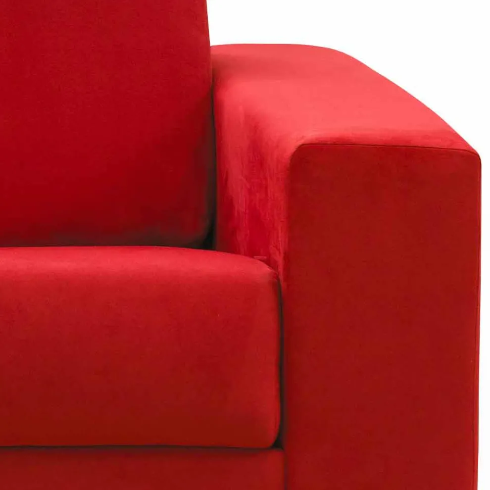 Zweisitzer-Sofa modernes Design aus Kunstleder/Stoff made Italy Mora