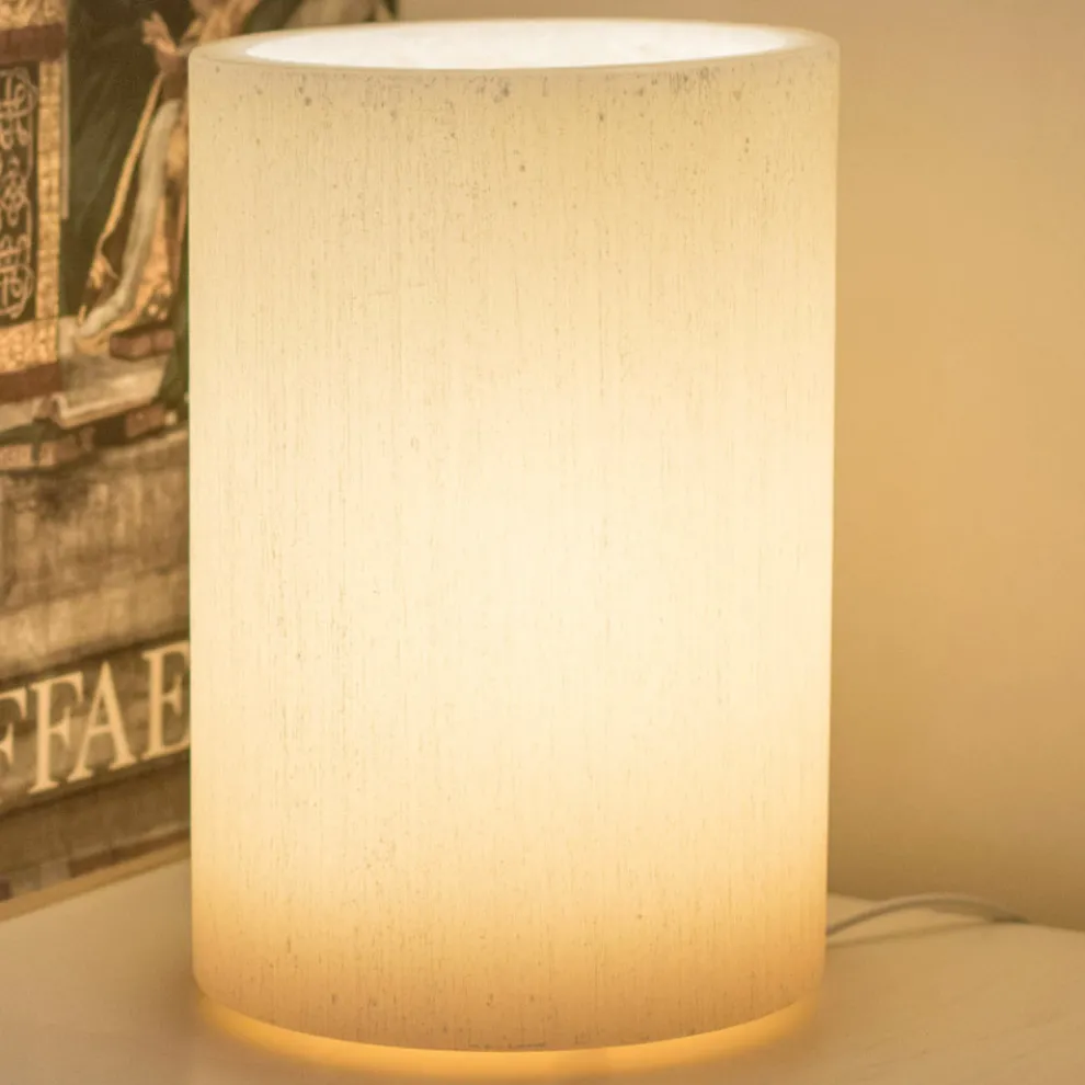 Zylindrischer Abat-Jour in Duftwachs Kratzeffekt Made in Italy - Donata